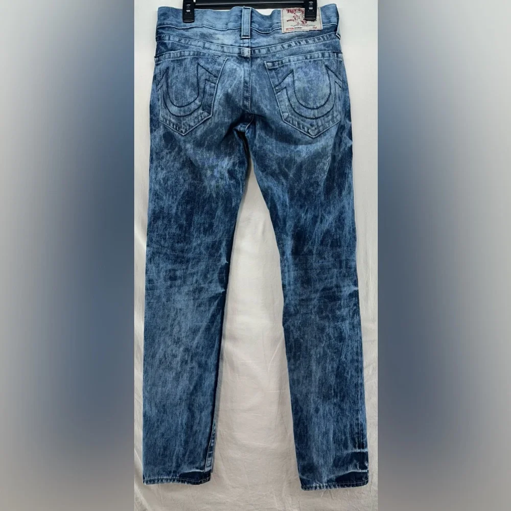 True Religion Jeans Skinny Acid Wash Denim Mens Size 30